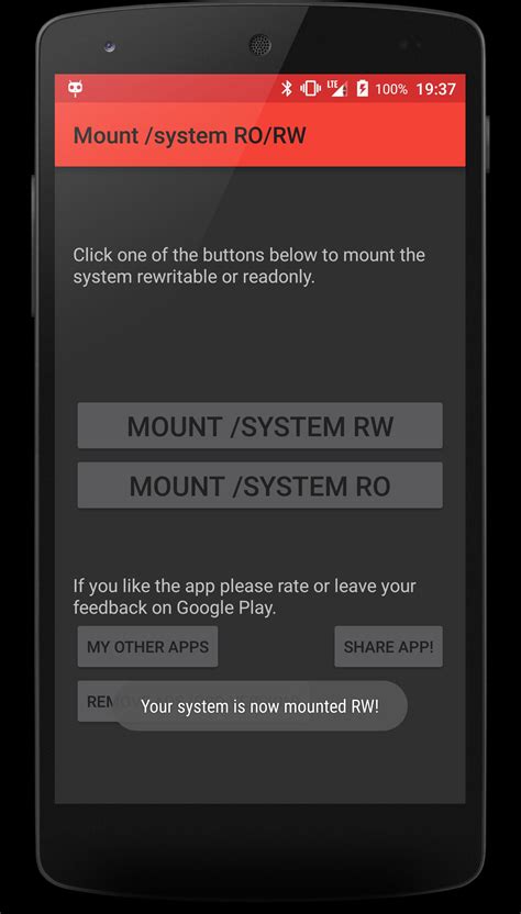 rw_lib android|How to mount /system rewritable or read.